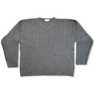 Vintage Gray 100% Wool‎ Grandpa Sweater J Crew Size XL